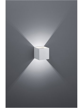 Louis applique led cubo bi-direzionale colore alluminio h.10cm  Moderno LED