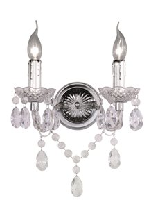 Luster applique  2 luci trasparente  Cm 26 Moderno E14