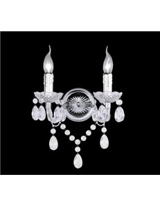 Luster applique  2 luci trasparente  Cm 26 Moderno E14 2