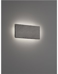 Raven applique led rettangolare in aredesia nera luce indiretta intensita' regolabile con interruttore l. 25cm   Moderno LED 2