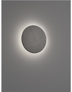 Raven applique led rotonda in aredesia nera luce indiretta intensita' regolabile con interruttore d. 20cm   Moderno LED 2