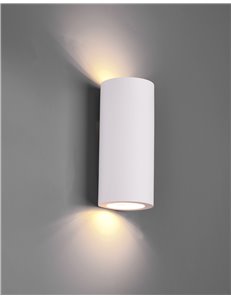 Zazou applique in gesso bi-emissione h.16cm Moderno GU10 2