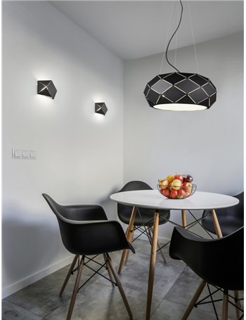 Zandor applique led metallo nero con tagli laser l. 18cm Moderno LED