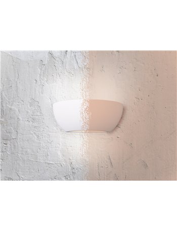 Roma applique in gesso bi-emissione l.24,5cm Moderno E14