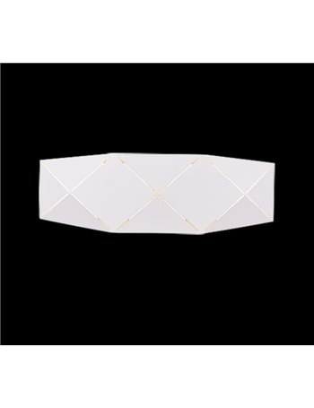 Zandor applique led grande metallo bianco con tagli laser l. 40cm Moderno LED