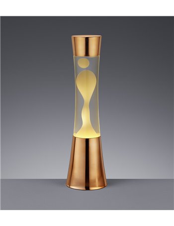 Lava lampada tavolo curva gadget bronzo ambra h40 Fun GY6.37