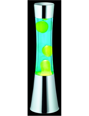 Lava lampada tavolo curva gadget cromo verde h40 Fun GY6.39