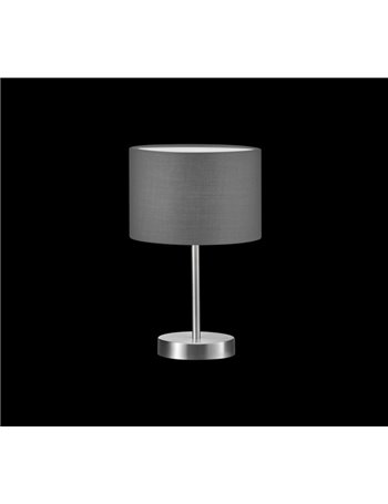 Hotel lampada tavolo con paralume grigio   h 32 Moderno E14