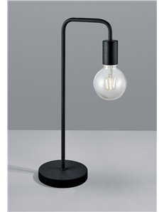 Diallo lampada tavolo tubo metallo nero h. 51cm Moderno E27