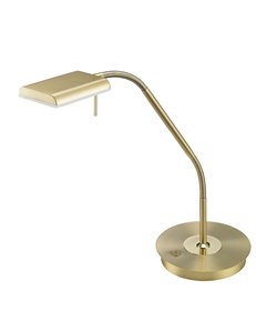 Bergamo lampada da studio led ottone satinato flessibile tocuh dimmer h. 50cm Moderno LED