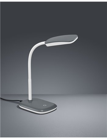 Boa lampada da studio led flessibile touch dimmer colore titanio h. 36cm Moderno LED