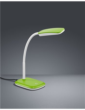 Boa lampada da studio led flessibile touch dimmer colore verde h. 36cm Moderno LED