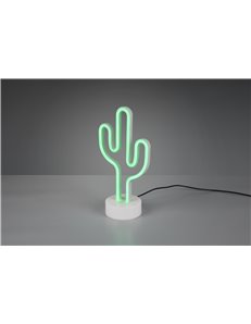 Cactus lampada da tavolo led verde h. 30cm Fun LED