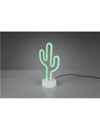 Cactus lampada da tavolo led verde h. 30cm Fun LED
