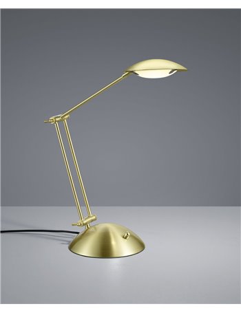 Calcio lampada studio led orientabile metallo bronzo satinato dimmerabile h. 43cm Classico LED