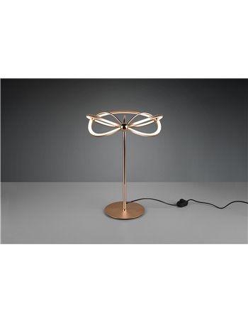 Charivari lampada da tavolo led ottone satinato ellissi dimmerabile h. 50cm Moderno LED