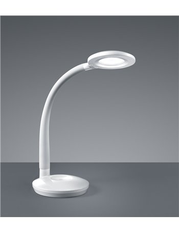 Cobra lampada studio led orientabile plastica bianca h.47 Moderno LED