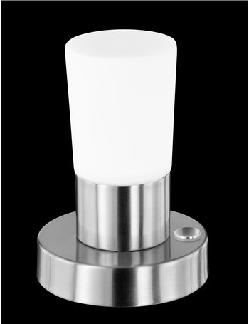 Cristo lampada tavolo led acciaio vetro pieno h.15 Moderno LED