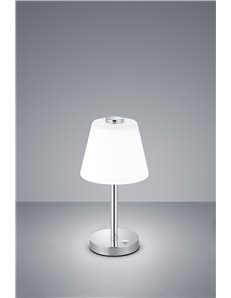 Emeraald lampada tavolo led diffusore vetro cono 4 intensita' di luce col.cromo h.29cm Moderno LED