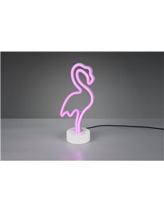 Flamingo lampada da tavolo led rosa h. 30cm Fun LED