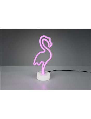 Flamingo lampada da tavolo led rosa h. 30cm Fun LED