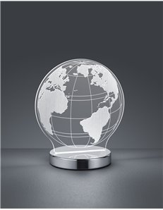 Globe lampada da tavolo led mondo con variazione luce da cala a fredda h. 20 Fun LED 2