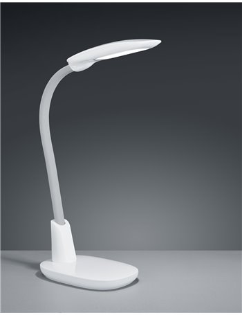 Grande lampada studio led bianca flessibile regolaz. 4 intensita' e luce calda/fredda h.62cm Moderno LED
