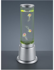 Jelly lampada tavolo led rgb cilindro con gioco d'acqua e 3 polipi h. 36 Fun LED