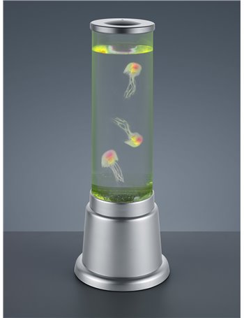 Jelly lampada tavolo led rgb cilindro con gioco d'acqua e 3 polipi h. 36 Fun LED