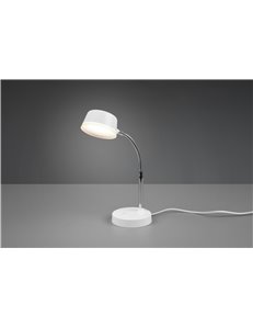 Kiko lampada da studio bianca flessibile h. 41cm Moderno LED