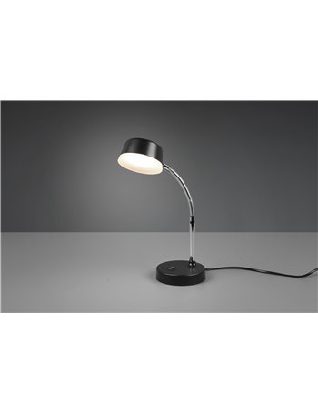Kiko lampada da studio nera flessibile h. 41cm Moderno LED