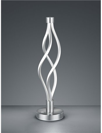 Loop lampada tavolo led spirali acciaio touch dimmer e luce fredda/calda h. 57cm Moderno LED