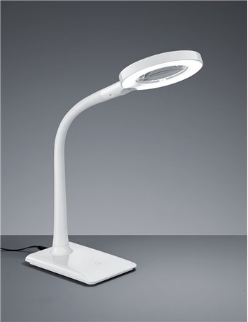 Lupo lampada da studio led bianca flessibile con base h. 38 Moderno LED