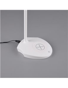 Load lampada da studio led metacrilato bianca con carica smartphone ad induzione e accensione touch h. 38cm Moderno LED 2