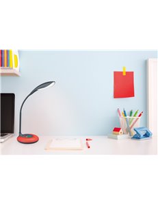 Krait lampada da studio led antracite con base luminosa rgb e diffusore flessibile con 4 regolazioni intensita' touch h. 34cm Mo