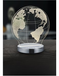 Globe lampada da tavolo led mondo con variazione luce da cala a fredda h. 20 Fun LED
