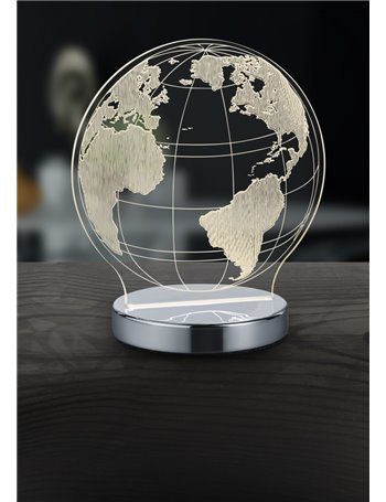 Globe lampada da tavolo led mondo con variazione luce da cala a fredda h. 20 Fun LED
