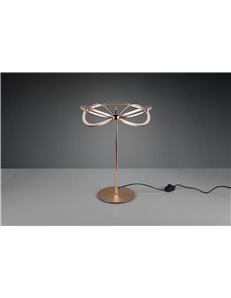 Charivari lampada da tavolo led ottone satinato ellissi dimmerabile h. 50cm Moderno LED 2