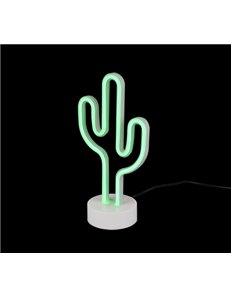 Cactus lampada da tavolo led verde h. 30cm Fun LED 2