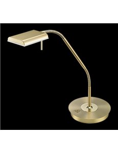 Bergamo lampada da studio led ottone satinato flessibile tocuh dimmer h. 50cm Moderno LED 2