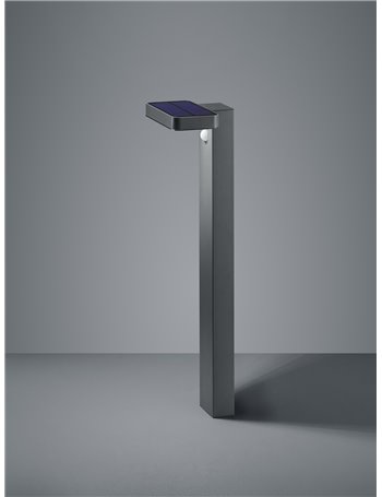 Esquel palo led da esterno solare ricaricabile antracite con sensore di movimento ip44 h.60cm Moderno led