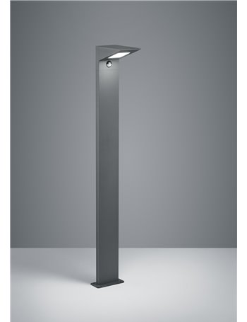 Nelson palo alto da esterno led antracite con sensore movimento ip54 h. 100cm Moderno LED