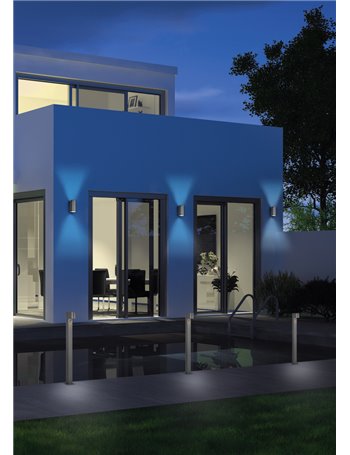 Roya palo alto da esterno fusione alluminio stondata antracite con sensore di movimento ip44 h.100cm Moderno GU10