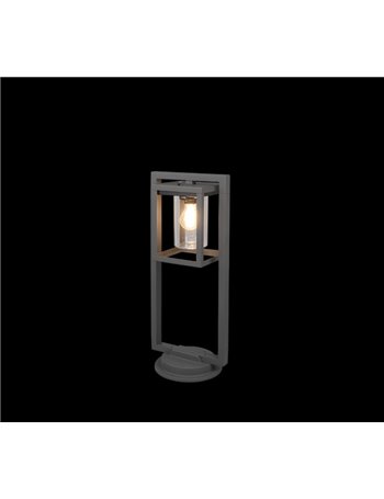Lunga palo da esterno antracite con sensore crepuscolare ip44 h. 60cm Moderno E27