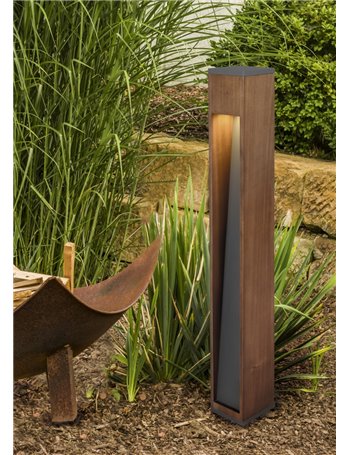 Canning palo alto da esterno in legno naturale h. 80cm ip54 Moderno Led