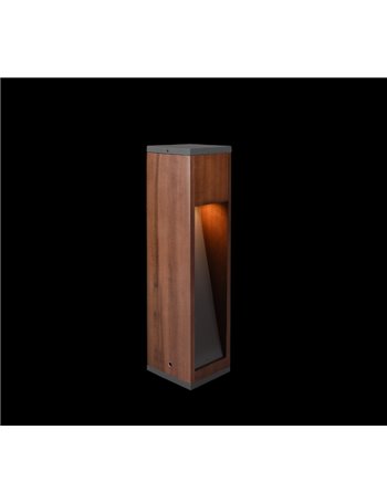 Canning palo da esterno in legno naturale h. 40cm ip54 Moderno Led