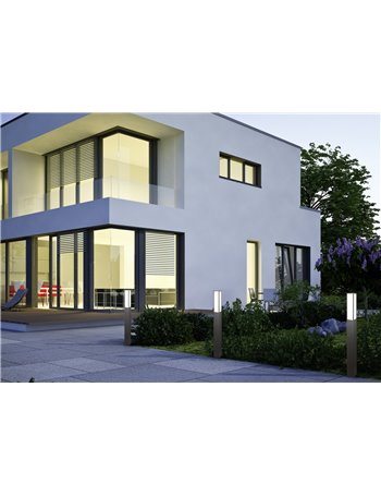 Fuerte palo alto led da esterno rettangolare in fusione antracite l. 15cm x h. 155cm ip54 Moderno Led