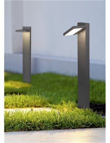 Horton palo da esterno led in fusione antracite orientabile h. 50 cm ip54 Moderno Led