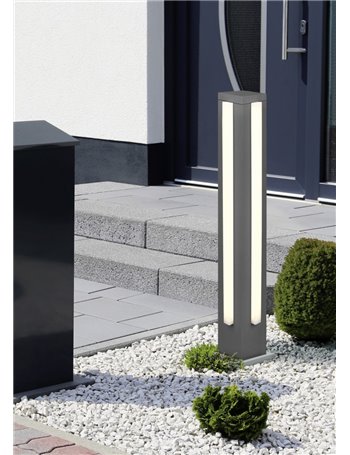 Mitchell palo led taglio di luce da esterno in antracite h. 80cm ip54 Moderno Led