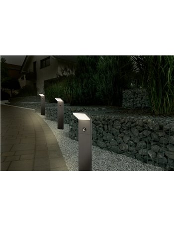 Pearl palo led alluminio sensore movimento antracite cm.h50 Moderno LED